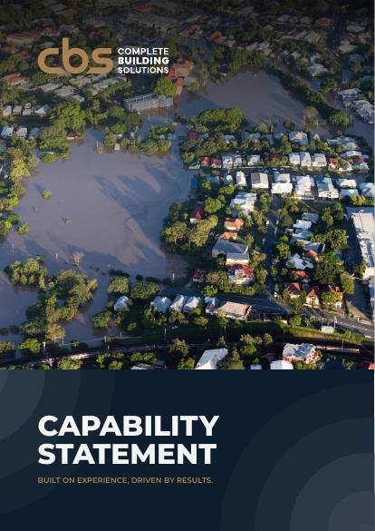 CBS Complete Building Solutions capability statement cover